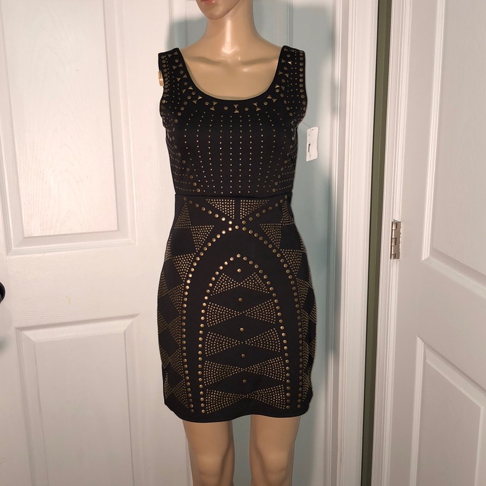 Sapphire Dolls Black & Gold Dress. NWT.  S